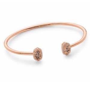 Calla Rose Gold Drusy Cuff Bracelet